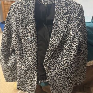 Leopard Print Women's Blazer